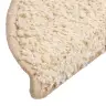 Laiptų Kilimėliai, 15 Vnt., 56X17X3 cm Kreminės Spalvos, Pusapvaliai