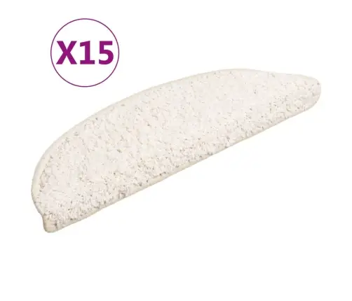 Kāpņu Paklāji, 15 Gab., 56X17X3 Cm, Balti Vidaxl