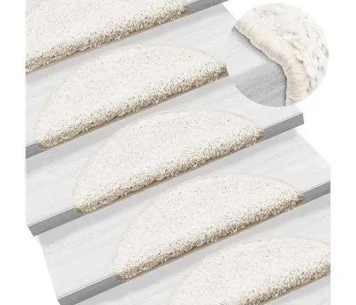 Kāpņu Paklāji, 15 Gab., 56X17X3 Cm, Balti Vidaxl