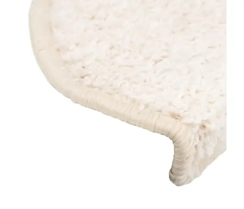 Laiptų Kilimėliai, 15 Vnt., 65X21X4 cm Balti, Pusapvaliai, Dideli