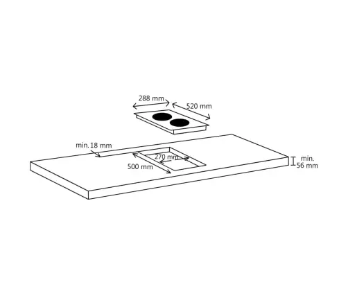 Indukcinė Kaitlentė Su 2 Kaitvietėmis, Stiklas, 3500W