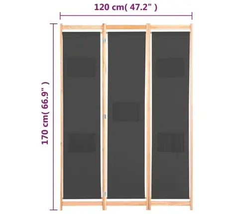 Kambario Pertvara, 3 D., Pilkos Sp., 120X170X4cm Audinys