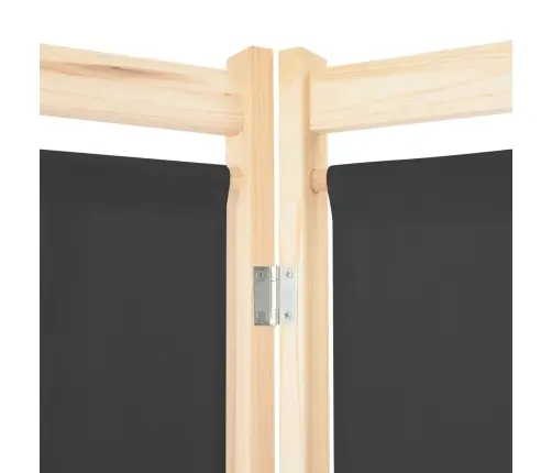 5-Paneļu Istabas Aizslietnis, 200X170X4 Cm, Pelēks Audums Vidaxl