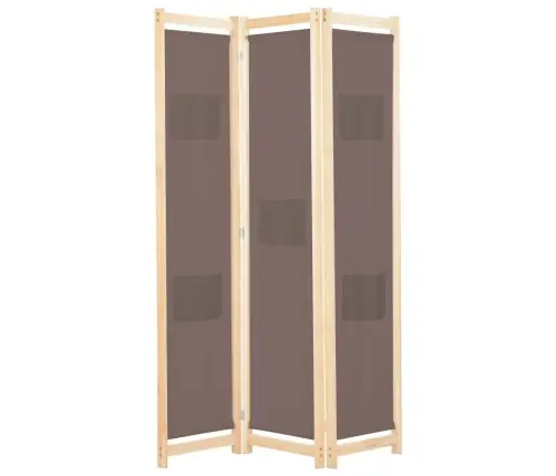 3-Paneļu Istabas Aizslietnis, 120X170X4 Cm, Brūns Audums Vidaxl