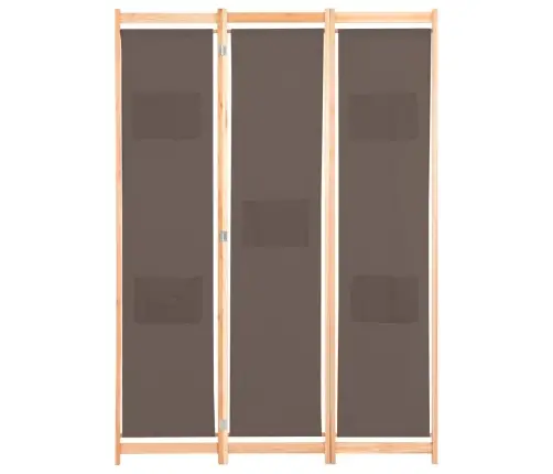 3-Paneļu Istabas Aizslietnis, 120X170X4 Cm, Brūns Audums Vidaxl