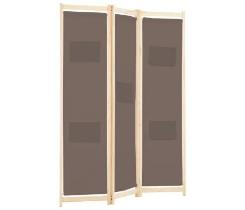 3-Paneļu Istabas Aizslietnis, 120X170X4 Cm, Brūns Audums Vidaxl
