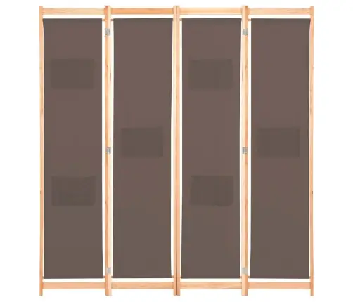 4-Paneļu Istabas Aizslietnis, 160X170X4 Cm, Brūns Audums Vidaxl