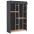 Skapis Ar 3 Plauktiem, 110X40X170 Cm, Pelēks Audums Vidaxl