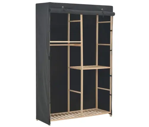 Skapis Ar 3 Plauktiem, 110X40X170 Cm, Pelēks Audums Vidaxl