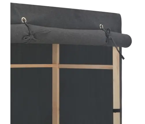 Skapis Ar 3 Plauktiem, 110X40X170 Cm, Pelēks Audums Vidaxl