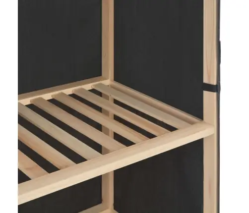 Skapis Ar 3 Plauktiem, 110X40X170 Cm, Pelēks Audums Vidaxl