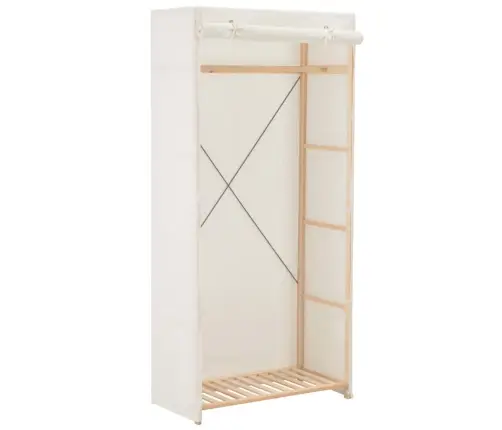 Skapis, 79X40X170 Cm, Balts Audums Vidaxl