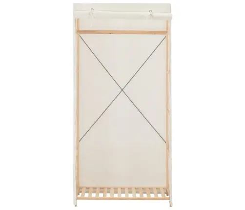 Skapis, 79X40X170 Cm, Balts Audums Vidaxl