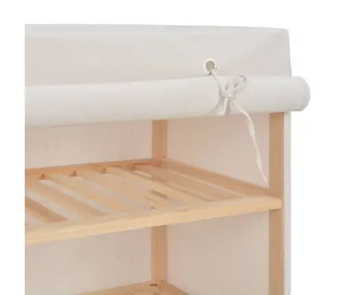 Apavu Skapis Ar Pārsegu, Balts, 79X40X80 Cm, Audums Vidaxl