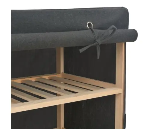 Apavu Skapis Ar Pārsegu, Pelēks, 79X40X80 Cm, Audums Vidaxl