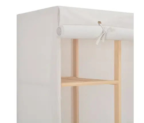 Skapis, 135X40X170 Cm, Balts Audums Vidaxl