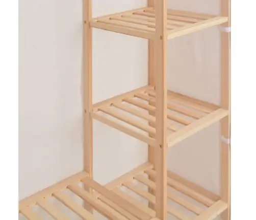 Skapis, 135X40X170 Cm, Balts Audums Vidaxl