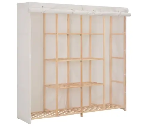 Skapis, 173X40X170 Cm, Balts Audums Vidaxl