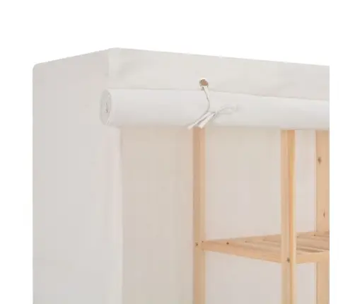 Skapis, 173X40X170 Cm, Balts Audums Vidaxl