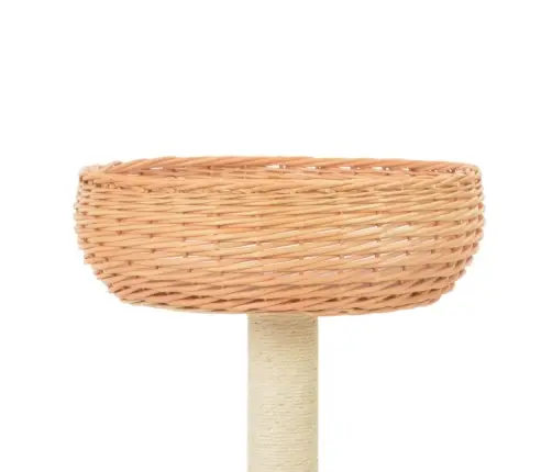 Kaķu Māja Ar Sizala Stabiem Nagu Asināšanai, Dabīgs Vītols Vidaxl