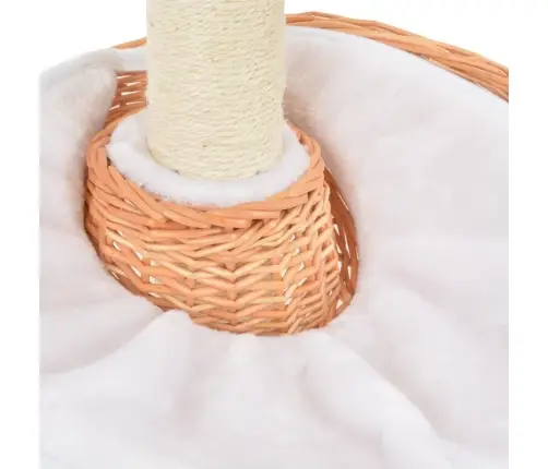 Kaķu Māja Ar Sizala Stabiem Nagu Asināšanai, Dabīgs Vītols Vidaxl