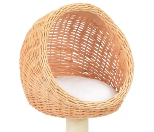 Kaķu Māja Ar Sizala Stabiem Nagu Asināšanai, Dabīgs Vītols Vidaxl