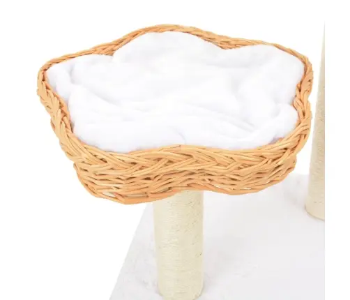 Kaķu Māja Ar Sizala Stabiem Nagu Asināšanai, Dabīgs Vītols Vidaxl