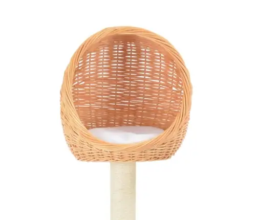 Kaķu Māja Ar Sizala Stabiem Nagu Asināšanai, Dabīgs Vītols Vidaxl