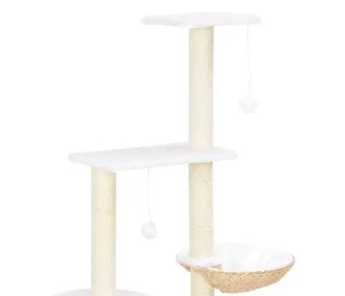 Kaķu Māja Ar Sizala Stabiem Nagu Asināšanai, Jūraszāles Vidaxl