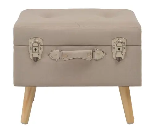 Sols Ar Kasti, 40 Cm, Bēšs Audums Vidaxl