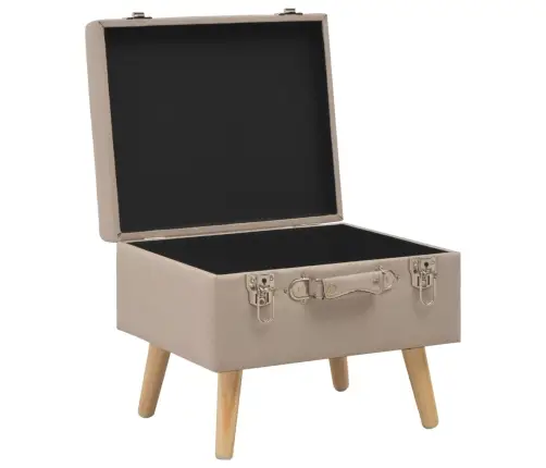 Soli Ar Kasti, 3 Gab., Bēšs Audums Vidaxl