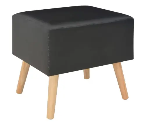 Naktsskapītis, Melns, 40X35X40 Cm, Mākslīgā Āda Vidaxl