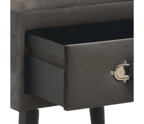 Naktsskapītis, 40X35X40 Cm, Pelēks Samts Vidaxl