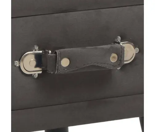 Naktsskapītis, 40X35X40 Cm, Pelēks Samts Vidaxl