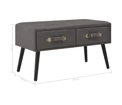 Kohvilaud, Hall, 80 X 40 X 46 cm Kunstnahk