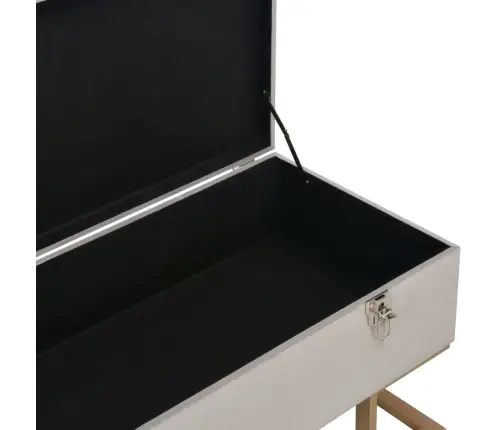 Suoliukas Su Skyriumi Daiktams, Pilkos Sp., 105cm Aksomas