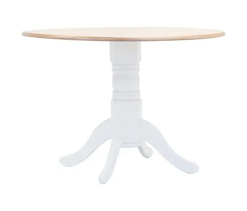 Söögilaud, Valge Ja Pruun, 106 cm Kautšukipuit