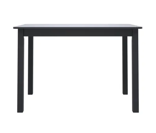 Valgomojo Stalas, Juodas, 114X71X75cm Kaučiuk. Med. Masyvas