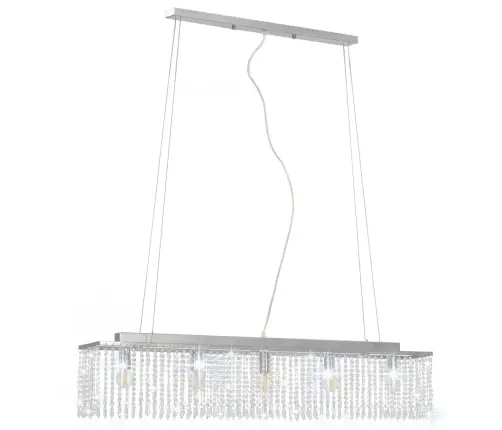 Laelamp Kristallhelmestega, Hõbedane, 104 cm E14