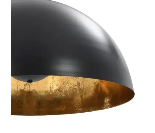 Lub. Šviestuvai, 2Vnt., Juod. Ir Auks. Sp., Pusiau Sferinis