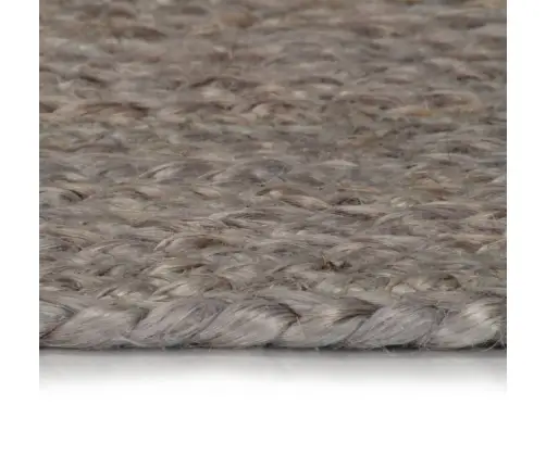 Kilimas, Pilkas, 120cm Džiutas, Apvalus, Rankų Darbo