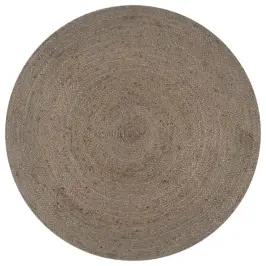 Kilimas, Pilkas, 150cm Džiutas, Apvalus, Rankų Darbo
