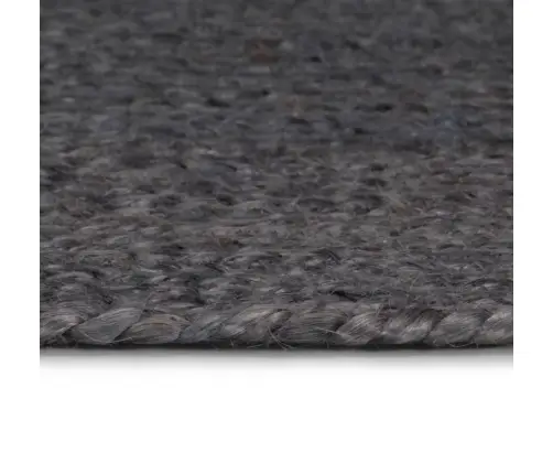 Paklājs, 150 Cm, Roku Darbs, Apaļš, Džuta, Tumši Pelēks Vidaxl