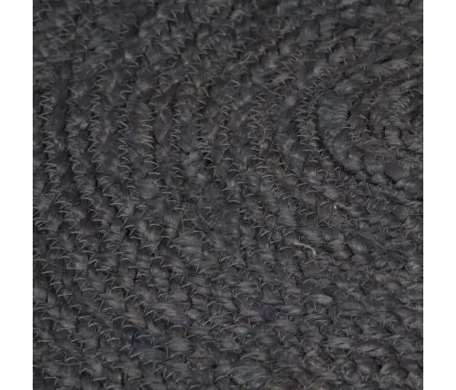 Kilimas, Tamsiai Pilkas, 150cm Džiutas, Apvalus, Rankų Darbo