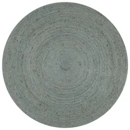 Paklājs, 120 Cm, Roku Darbs, Apaļš, Džuta, Olīvu Zaļš Vidaxl