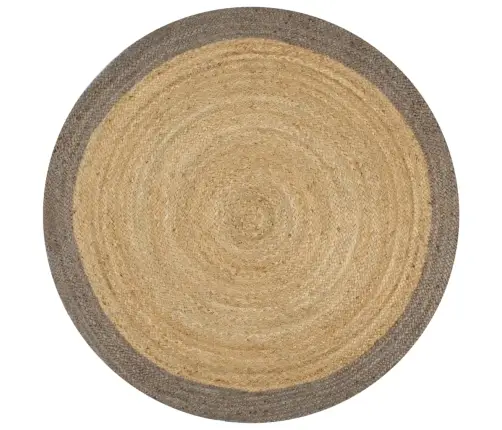 Paklājs Ar Pelēku Malu, Džuta, 90 Cm, Roku Darbs Vidaxl