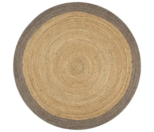 Paklājs Ar Pelēku Malu, Džuta, 120 Cm, Roku Darbs Vidaxl