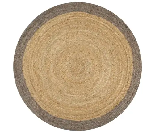 Paklājs Ar Pelēku Malu, Džuta, 150 Cm, Roku Darbs Vidaxl
