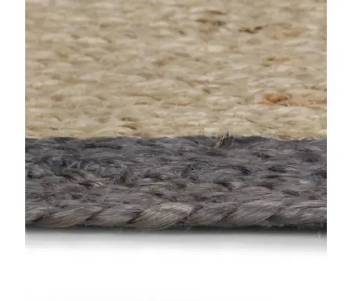 Kilimas, 90cm Džiutas, Rankų Darbo, Su Tamsiai Pilku Kraštu