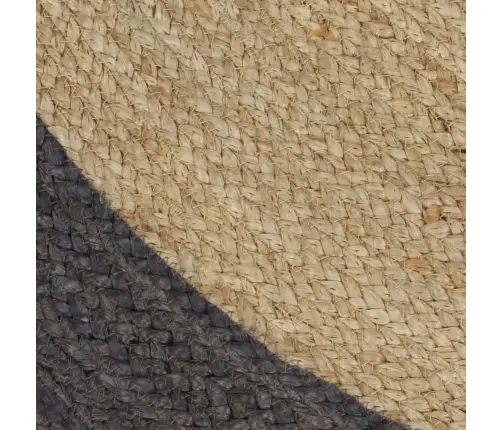 Käsitsi Valmistatud Džuutvaip Tumehalli Äärega, 150 Cm